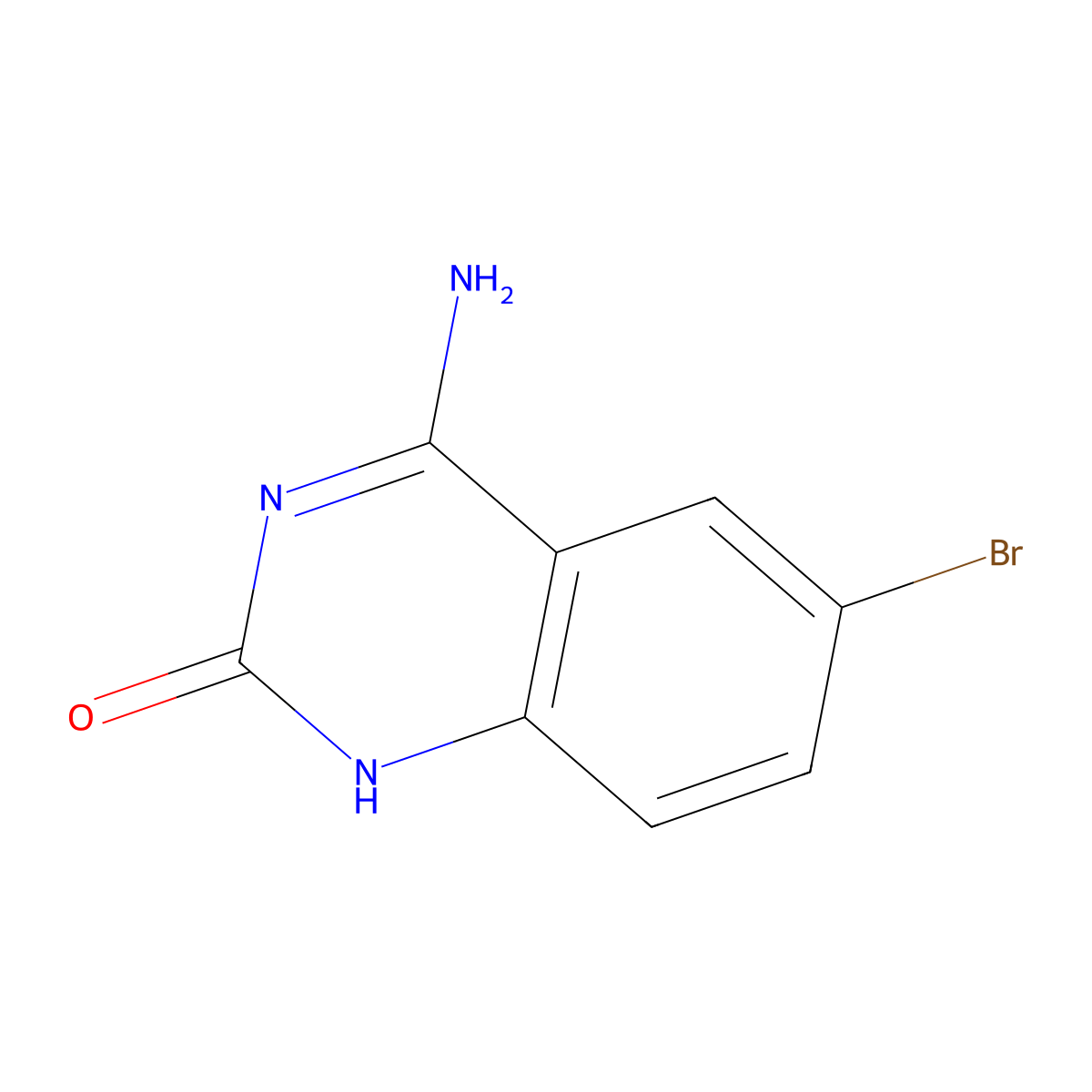 4-Amino-6-bromoquinazolin-2(1H)-one molecular structure, CAS 1093201-96-7