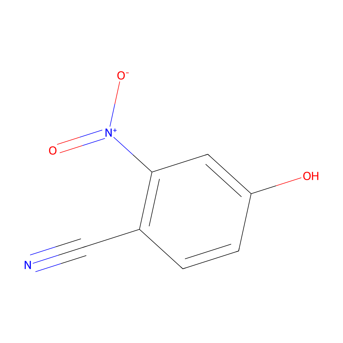 4-Hydroxy-2-nitrobenzonitrile molecular structure, CAS 1093203-96-3