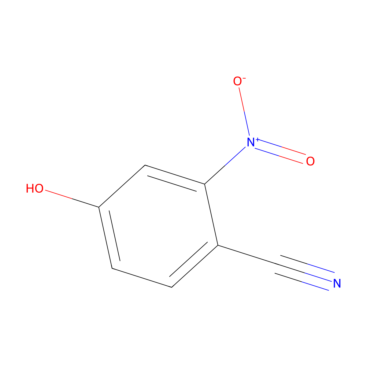 4-Hydroxy-2-nitrobenzonitrile molecular structure, CAS 1093203-96-3