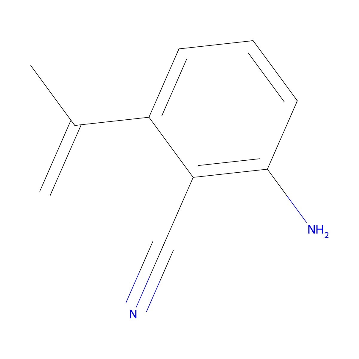 2-Amino-6-(1-methylethenyl)benzonitrile molecular structure, CAS 1093204-31-9