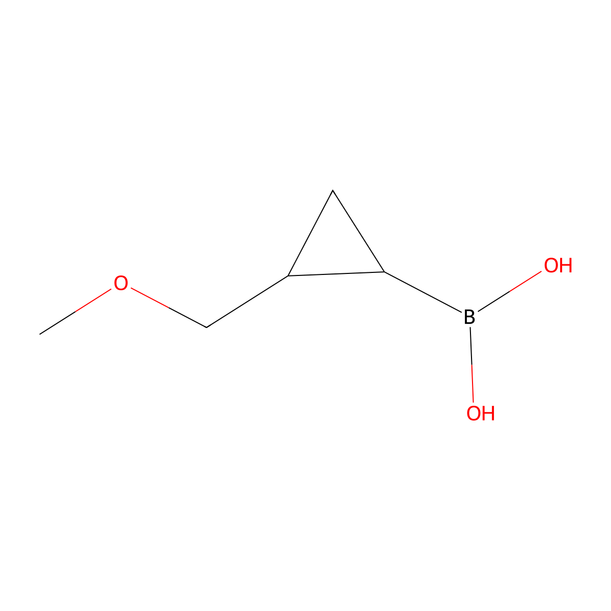 ((1R,2R)-2-(Methoxymethyl)cyclopropyl)boronic acid molecular structure, CAS 1093207-36-3