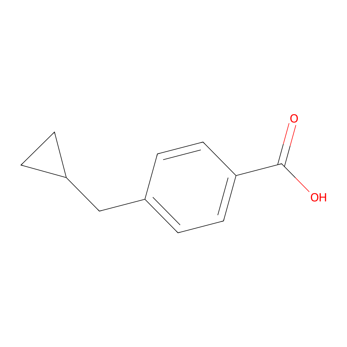 4-(Cyclopropylmethyl)benzoic acid molecular structure, CAS 1093214-56-2