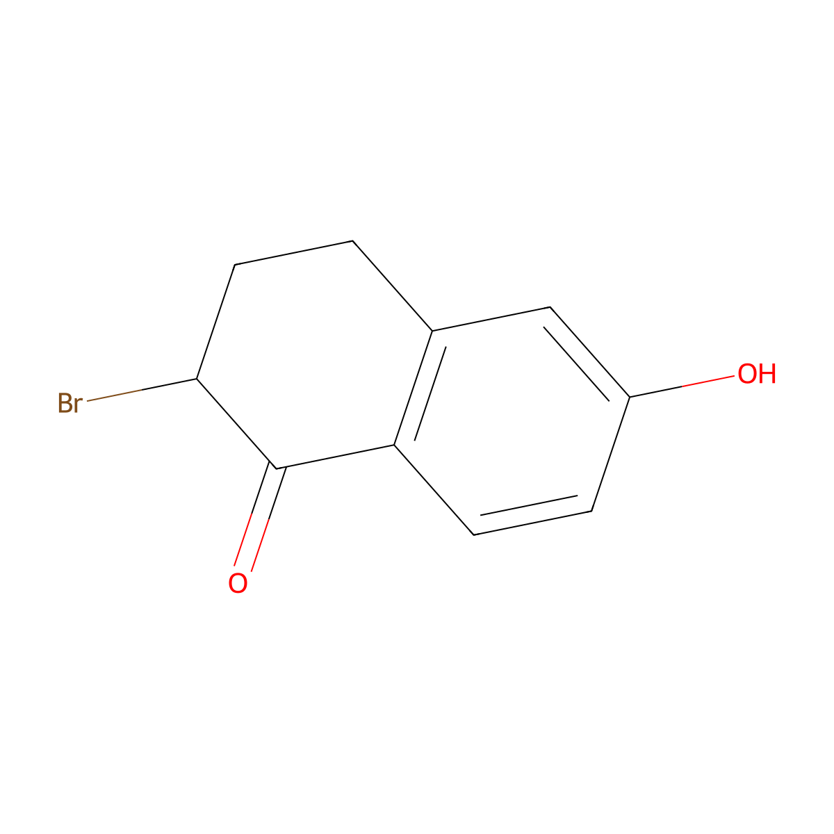 2-bromo-3,4-dihydro-6-hydroxynaphthalen-1(2H)-one molecular structure, CAS 1093227-38-3