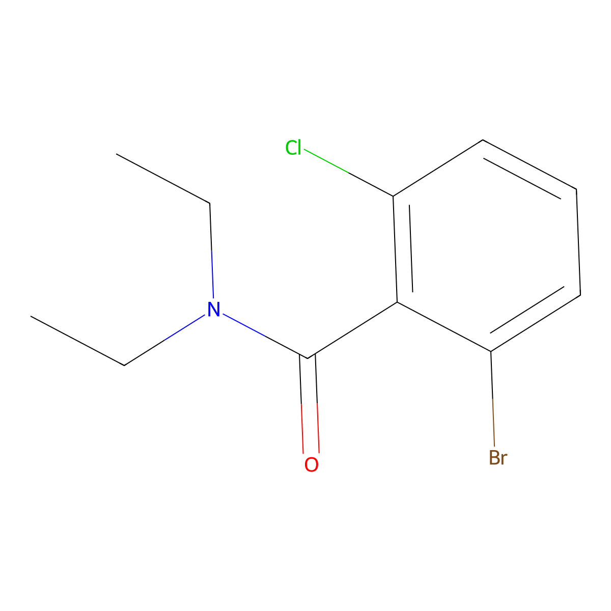 2-bromo-6-chloro-N,N-diethylbenzamide molecular structure, CAS 1093239-27-0