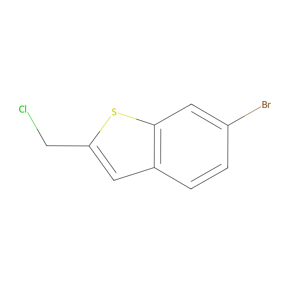 6-Bromo-2-(chloromethyl)benzo[b]thiophene molecular structure, CAS 1093252-30-2