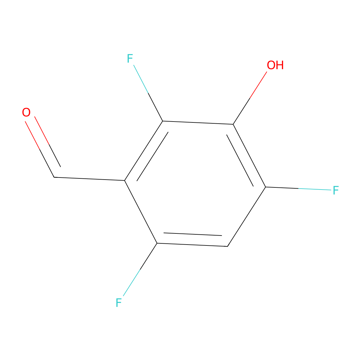 2,4,6-Trifluoro-3-hydroxybenzaldehyde molecular structure, CAS 1093253-75-8