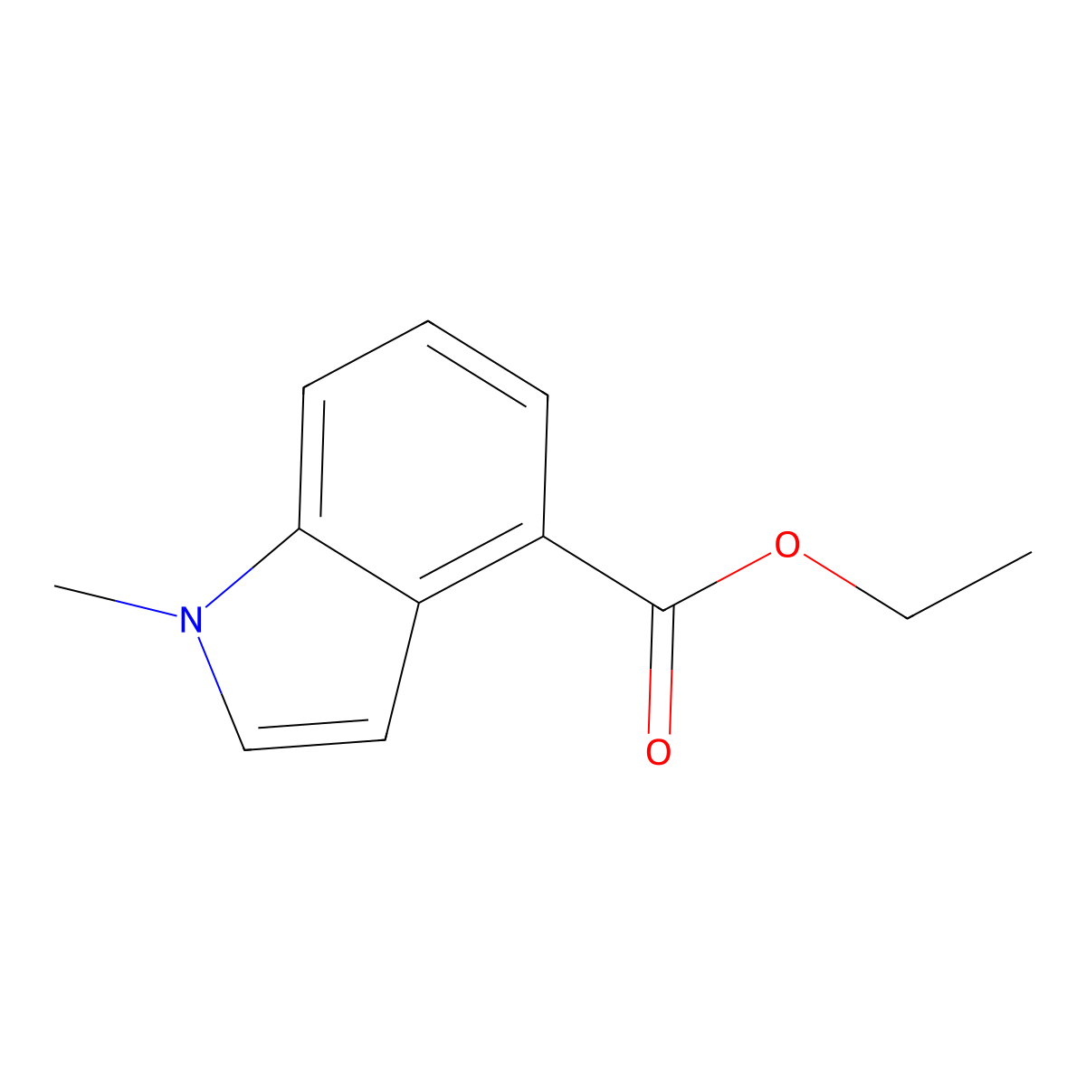 Ethyl 1-methyl-1H-indole-4-carboxylate molecular structure, CAS 1093258-02-6