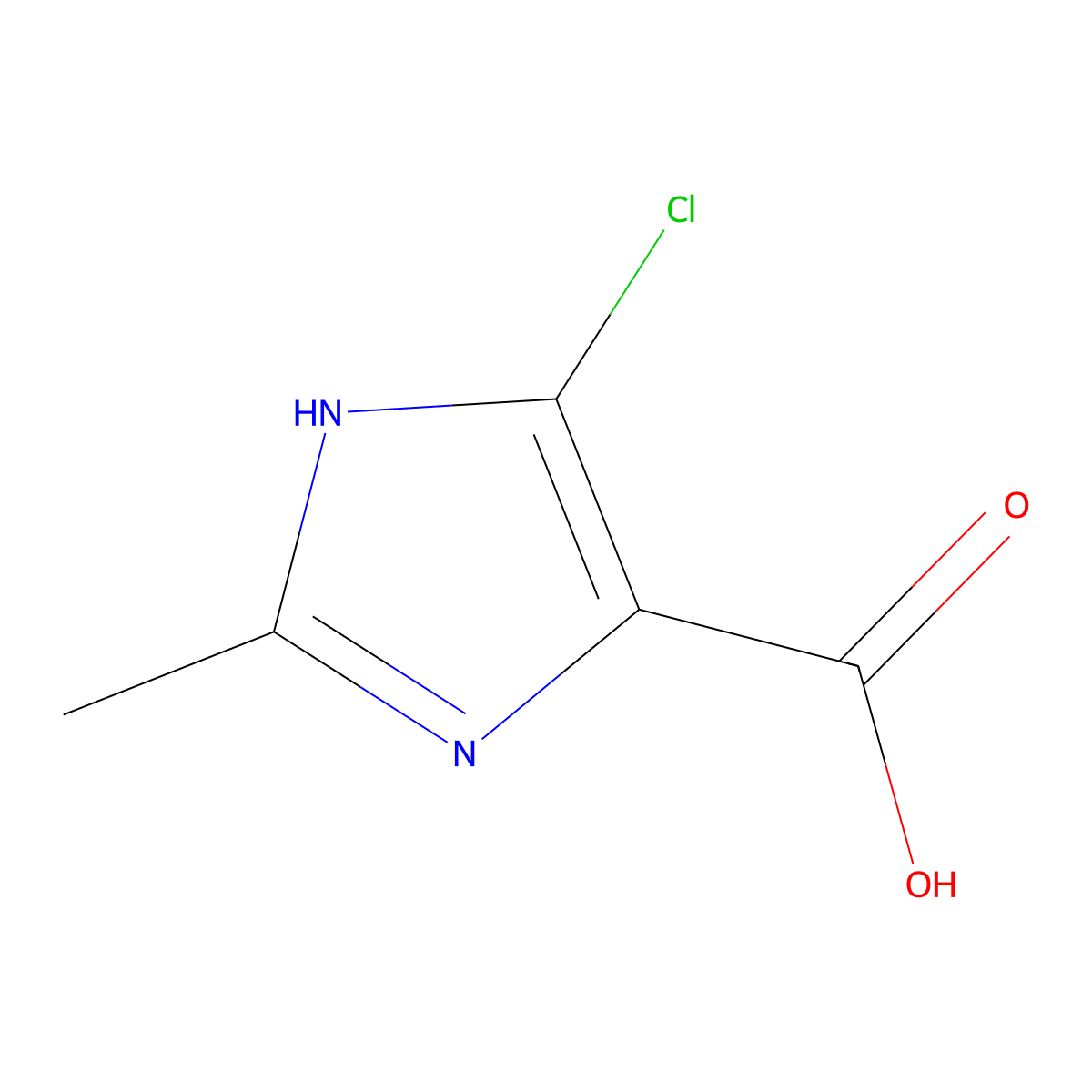 4-chloro-2-methyl-1H-imidazole-5-carboxylic acid molecular structure, CAS 1093261-72-3