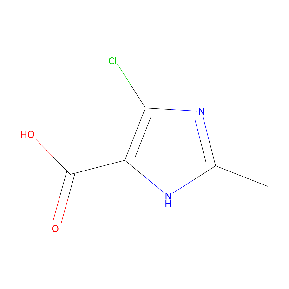 4-chloro-2-methyl-1H-imidazole-5-carboxylic acid molecular structure, CAS 1093261-72-3