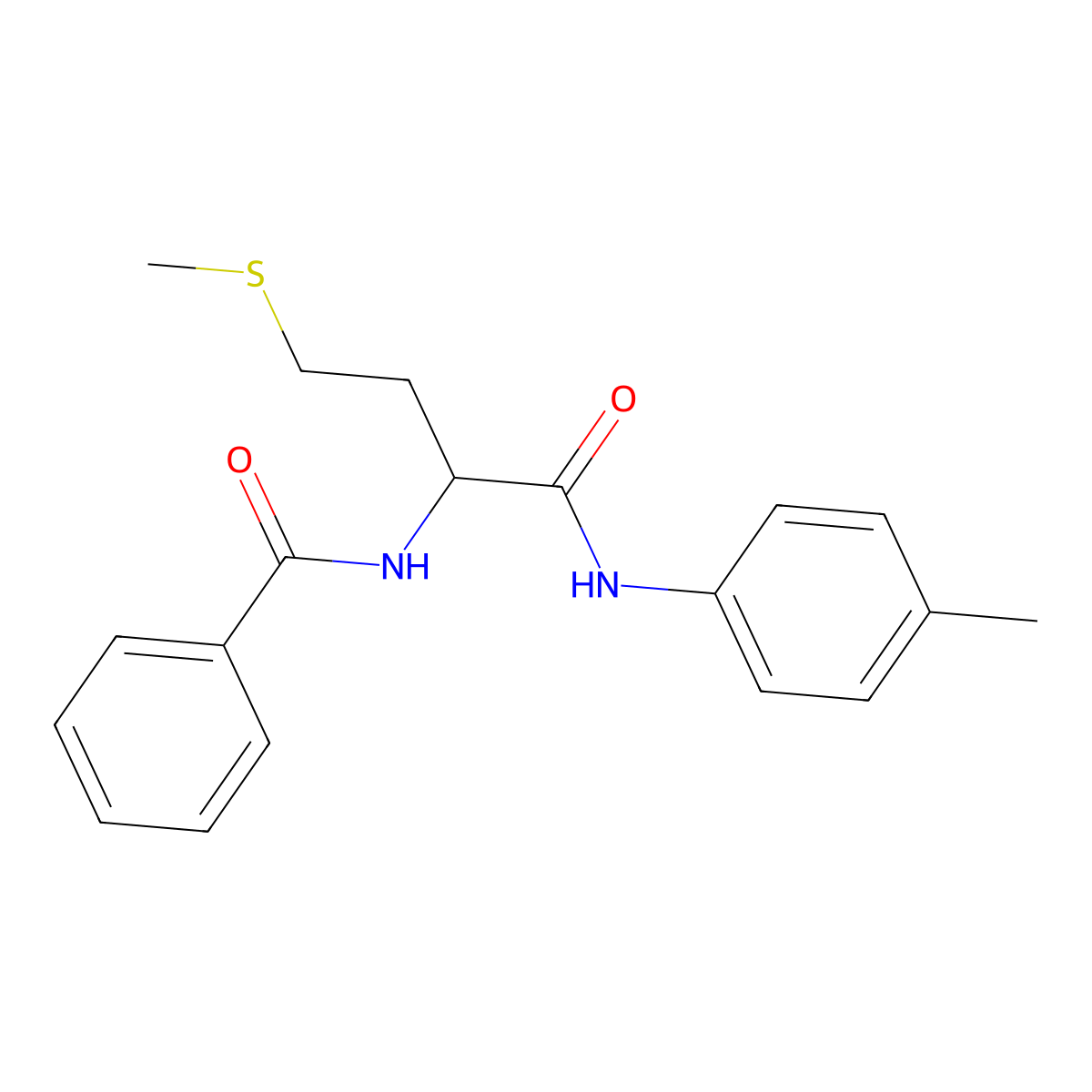 N-[1-(4-methylanilino)-4-methylsulfanyl-1-oxobutan-2-yl]benzamide molecular structure, CAS 1093269-41-0