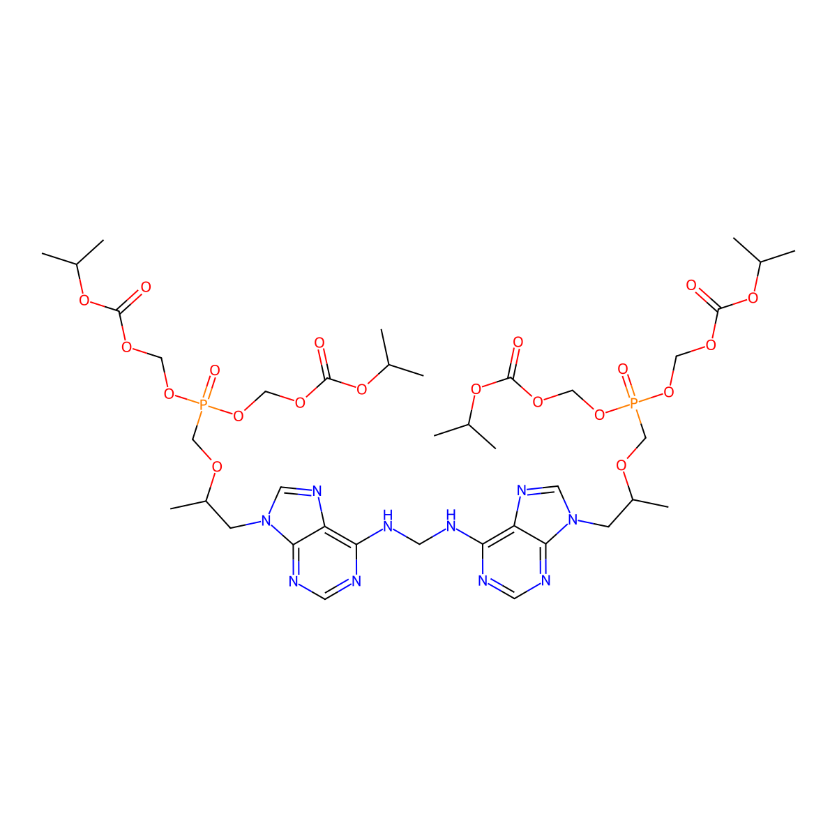 Tenofovir Disoproxil Dimer molecular structure, CAS 1093279-76-5