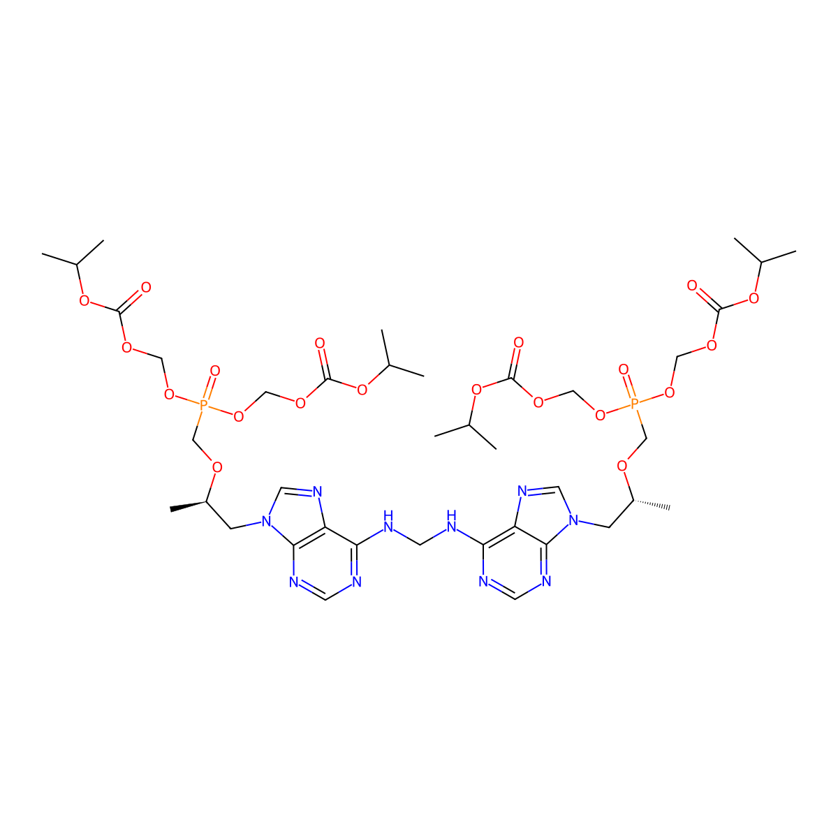 Tenofovir Disoproxil Dimer molecular structure, CAS 1093279-76-5