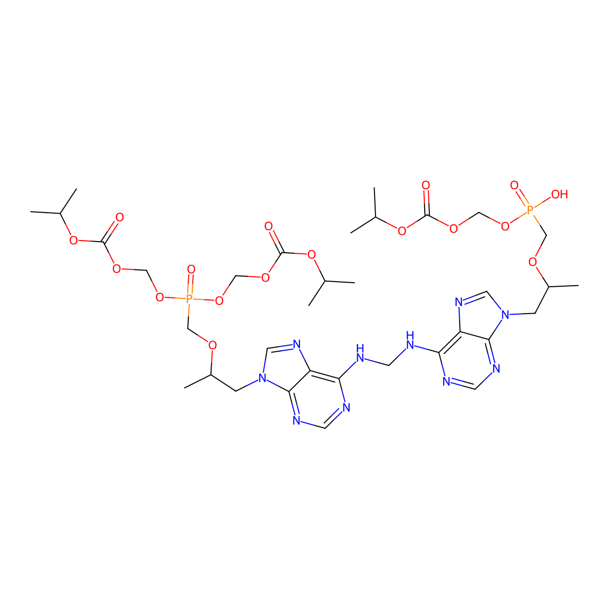 Tri-POC Tenofovir Dimer (>90%) molecular structure, CAS 1093279-77-6