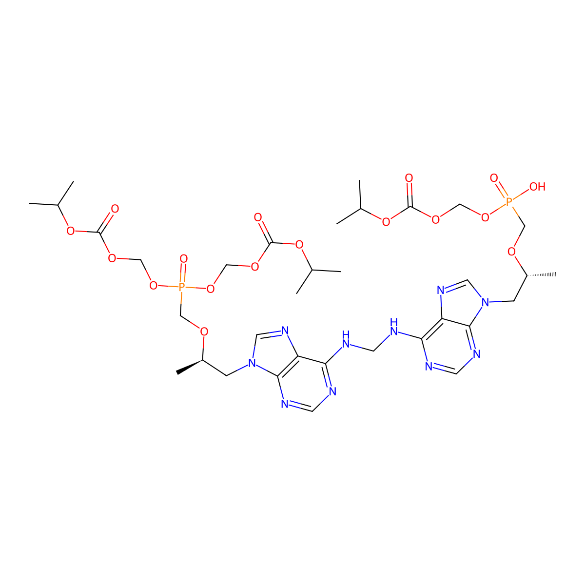 Tri-POC Tenofovir Dimer (>90%) molecular structure, CAS 1093279-77-6