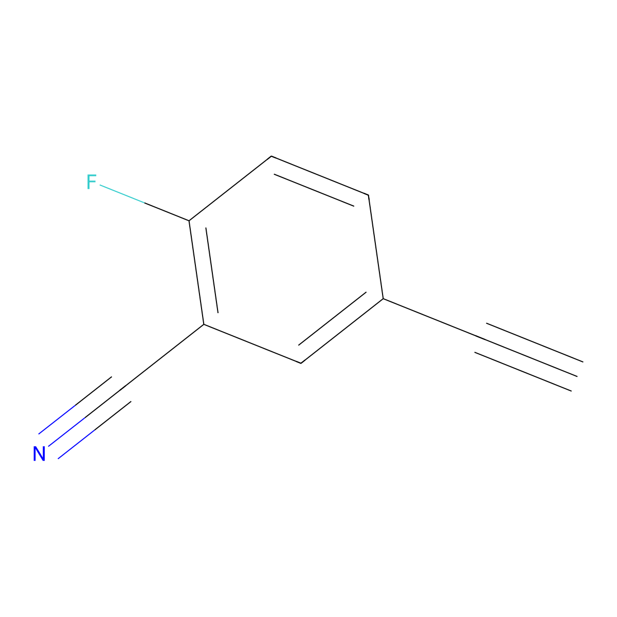 5-Ethynyl-2-fluorobenzonitrile molecular structure, CAS 1093306-86-5