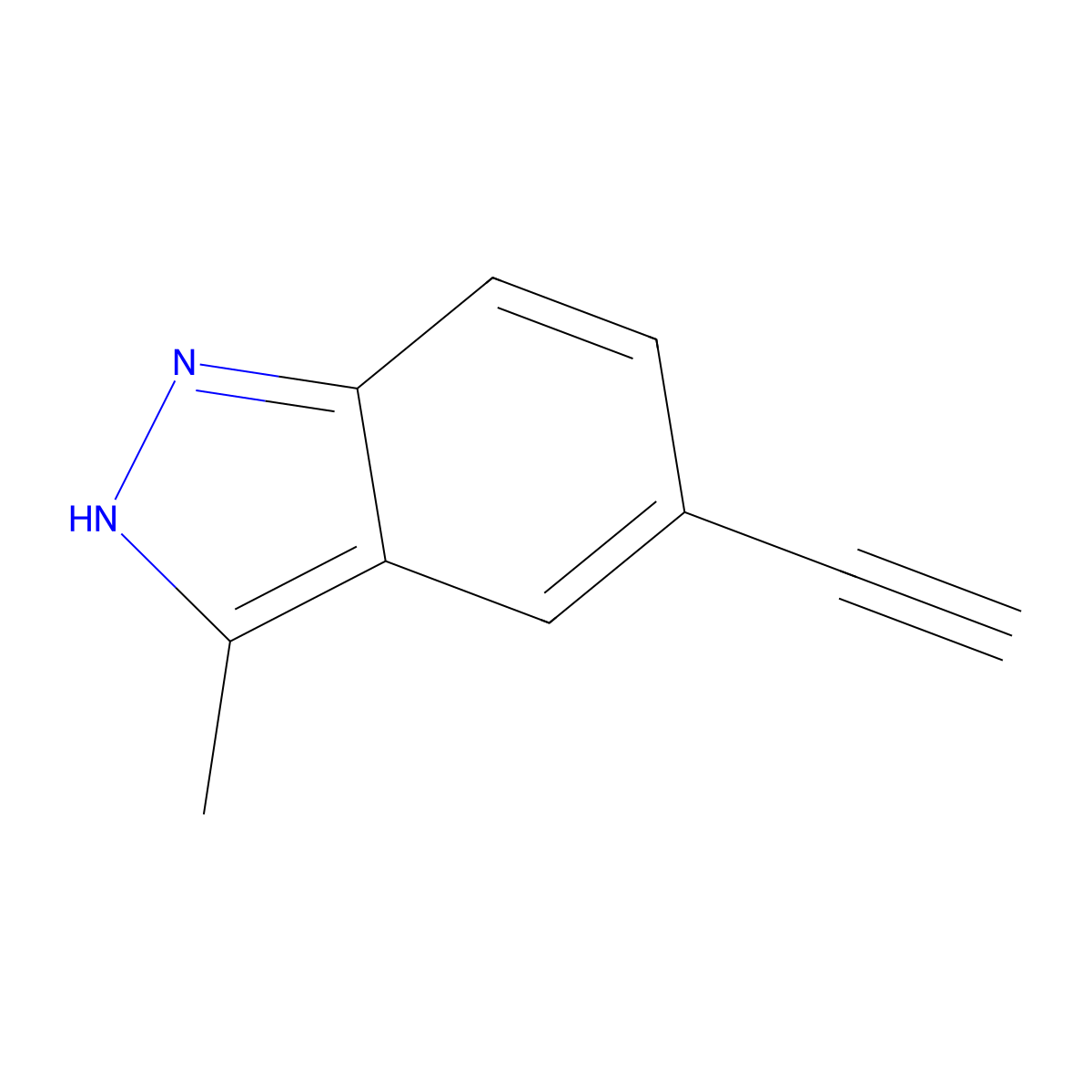 5-Ethynyl-3-methyl-1H-indazole molecular structure, CAS 1093307-29-9