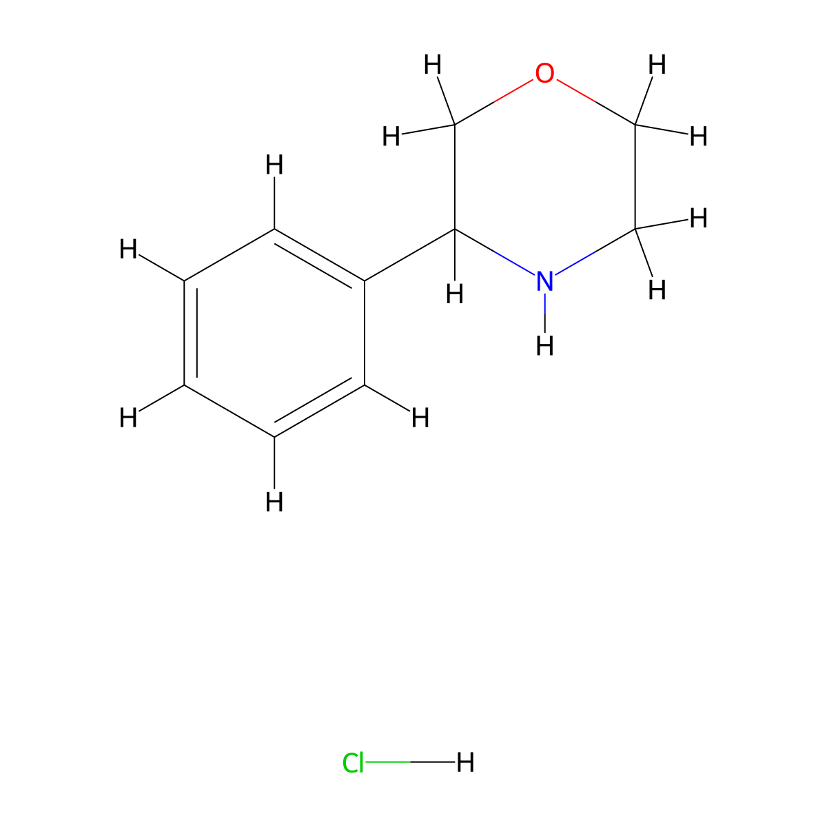 3-Phenylmorpholine--hydrogen chloride (1/1) molecular structure, CAS 1093307-44-8