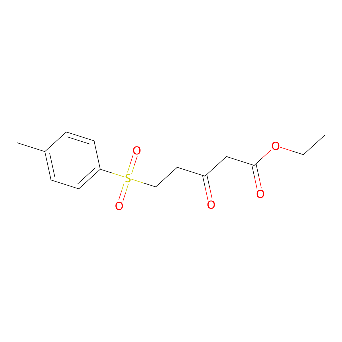 Ethyl 5-[(4-methylphenyl)sulfonyl]-3-oxopentanoate molecular structure, CAS 1093348-62-9