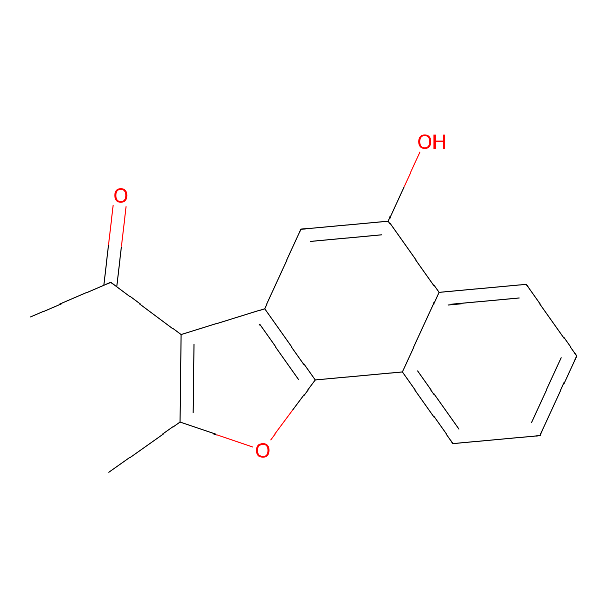 1-(5-Hydroxy-2-methylnaphtho[1,2-b]furan-3-yl)ethanone molecular structure, CAS 109337-00-0