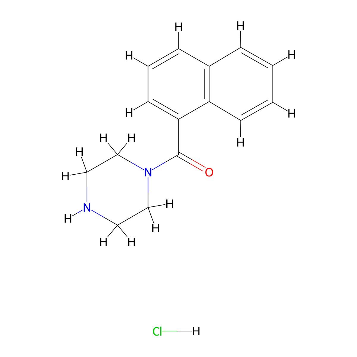 1-(Naphthalene-1-carbonyl)piperazine hydrochloride molecular structure, CAS 1093390-64-7