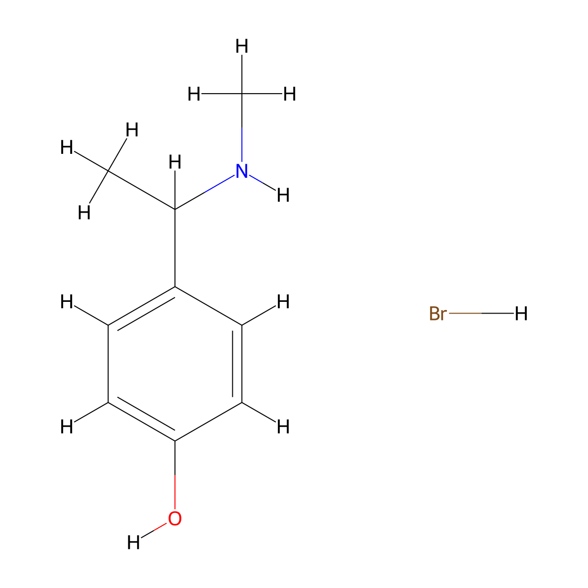 4-[1-(Methylamino)ethyl]phenol hydrobromide molecular structure, CAS 1093390-65-8