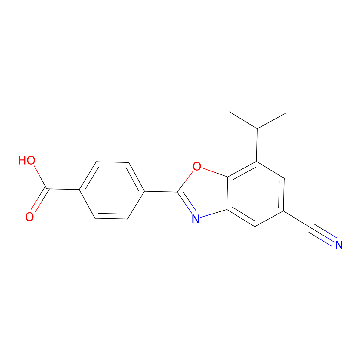 4-(5-Cyano-7-isopropylbenzo[d]oxazol-2-yl)benzoic acid molecular structure, CAS 1093395-66-4