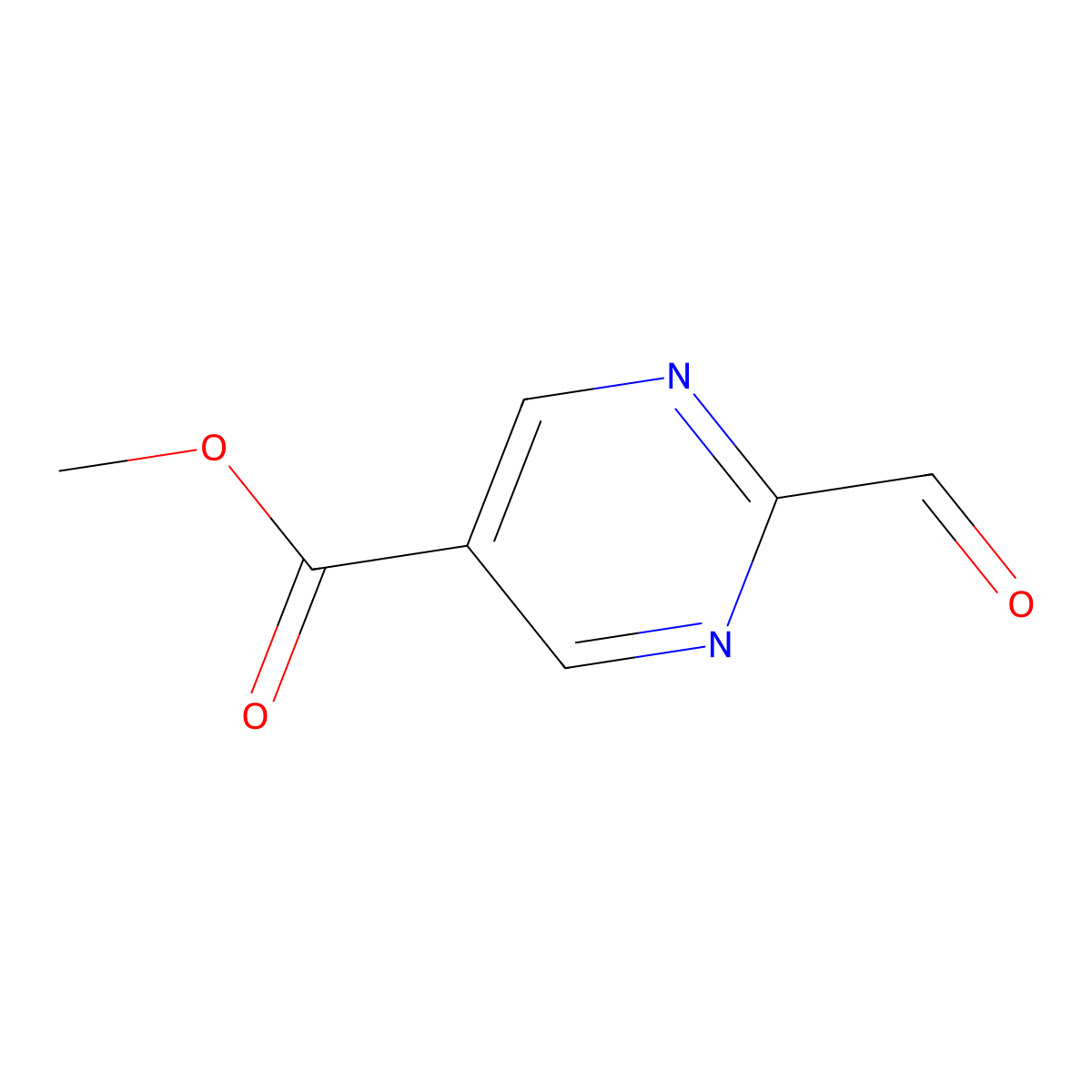 Methyl 2-formylpyrimidine-5-carboxylate molecular structure, CAS 1093397-15-9