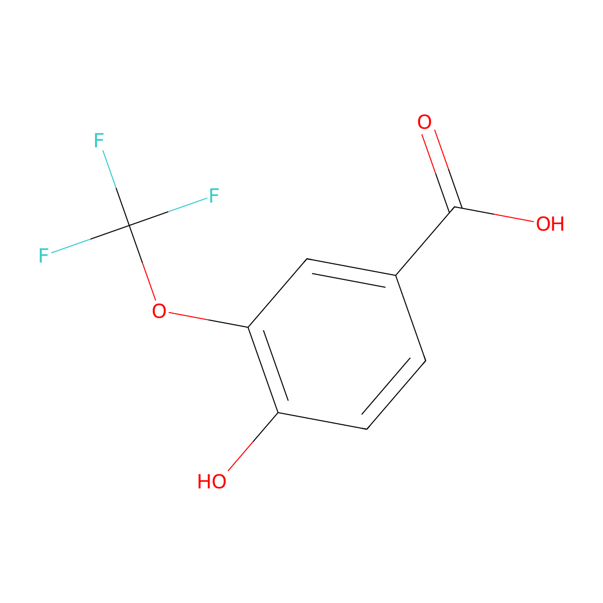 4-Hydroxy-3-(trifluoromethoxy)benzoic acid molecular structure, CAS 1093397-67-1