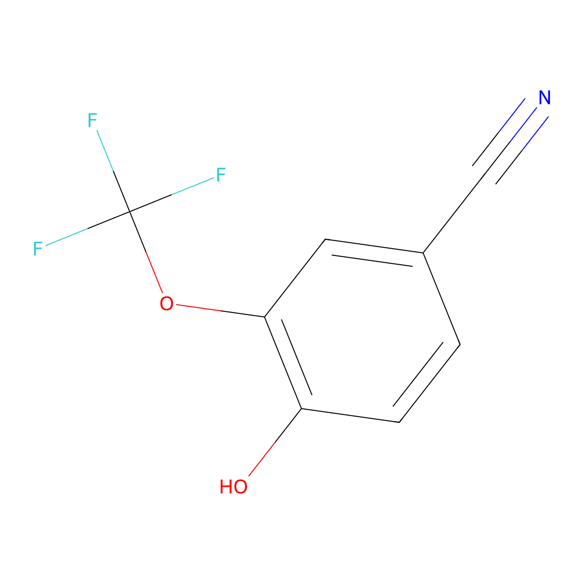 4-Hydroxy-3-(trifluoromethoxy)benzonitrile molecular structure, CAS 1093397-72-8