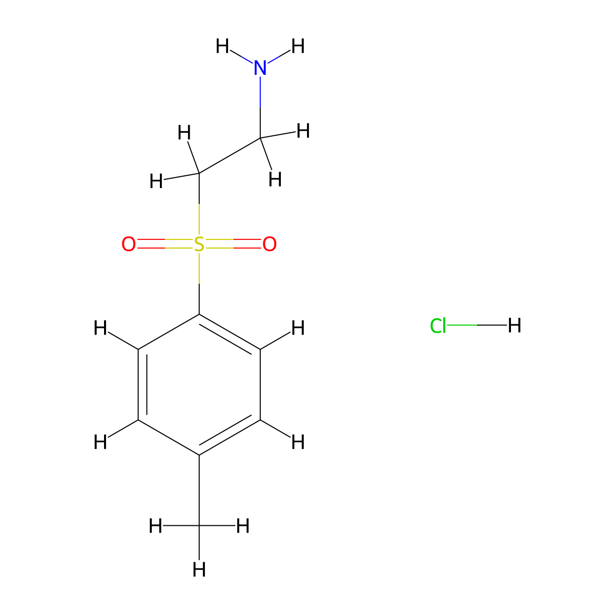 2-(4-Methylbenzenesulfonyl)ethylamine hydrochloride molecular structure, CAS 1093405-12-9
