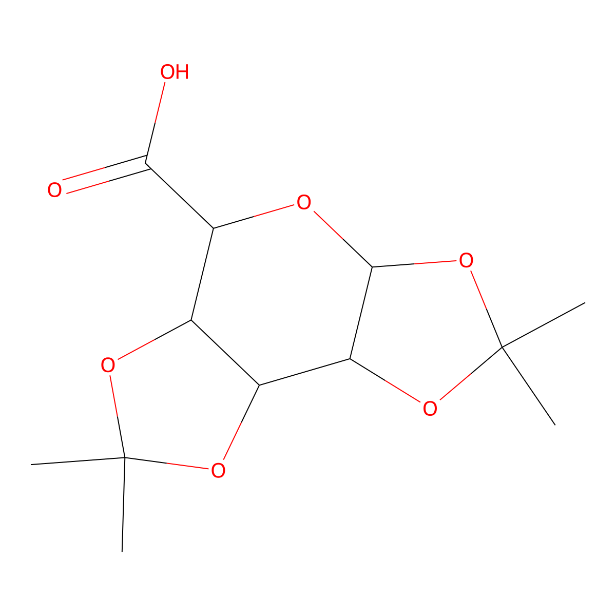 4,4,11,11-Tetramethyl-3,5,7,10,12-pentaoxatricyclo[7.3.0.0^{2,6}]dodecane-8-carboxylic acid molecular structure, CAS 1093405-83-4