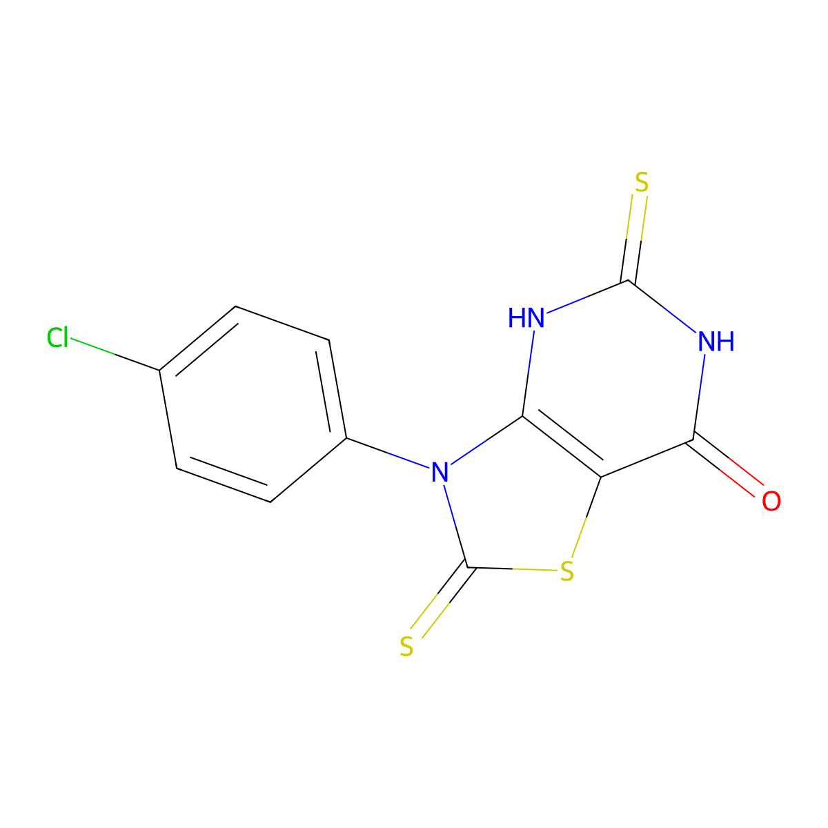 3-(4-Chlorophenyl)-2,5-dithioxo-2,3,5,6-tetrahydrothiazolo[4,5-d]pyrimidin-7(4H)-one molecular structure, CAS 1093406-36-0
