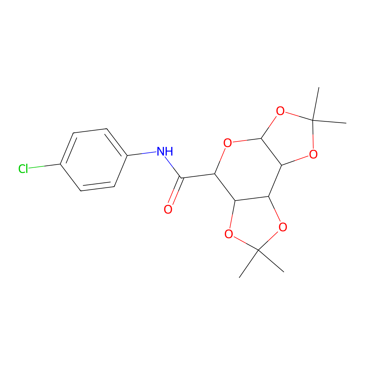 N-(4-chlorophenyl)-4,4,11,11-tetramethyl-3,5,7,10,12-pentaoxatricyclo[7.3.0.0^{2,6}]dodecane-8-carboxamide molecular structure, CAS 1093406-42-8