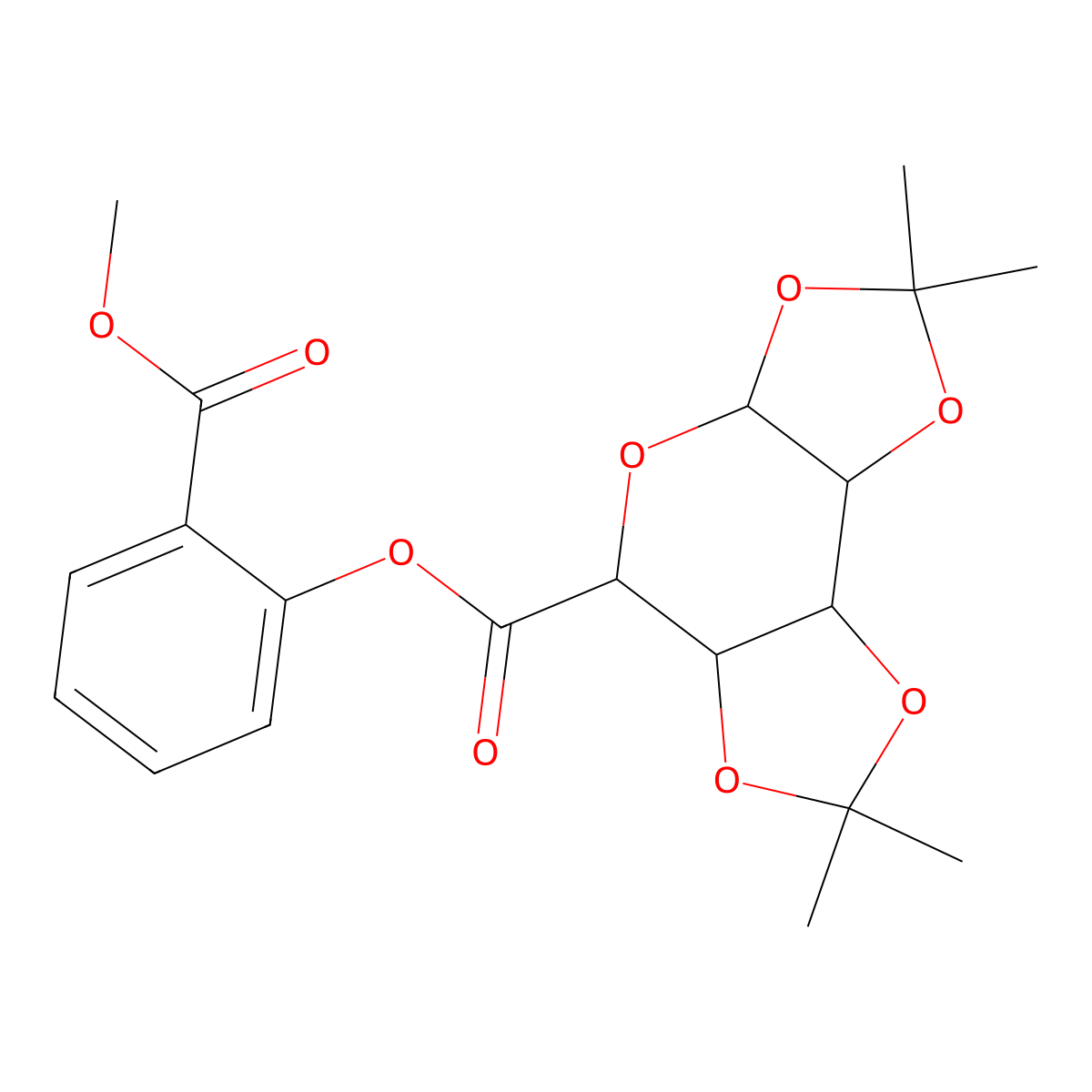 2-(methoxycarbonyl)phenyl 2,2,7,7-tetramethyltetrahydro-3aH-di[1,3]dioxolo[4,5-b:4,5-d]pyran-5-carboxylate molecular structure, CAS 1093406-48-4
