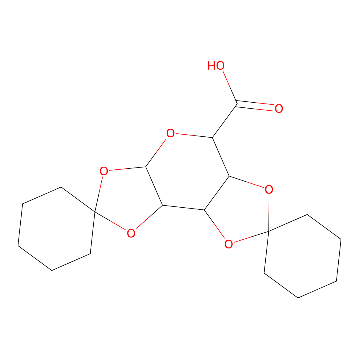 Dispiro[cyclohexane-1,4'-[3,5,7,10,12]pentaoxatricyclo[7.3.0.0^{2,6}]dodecane-11',1''-cyclohexane]-8'-carboxylic acid molecular structure, CAS 1093406-50-8
