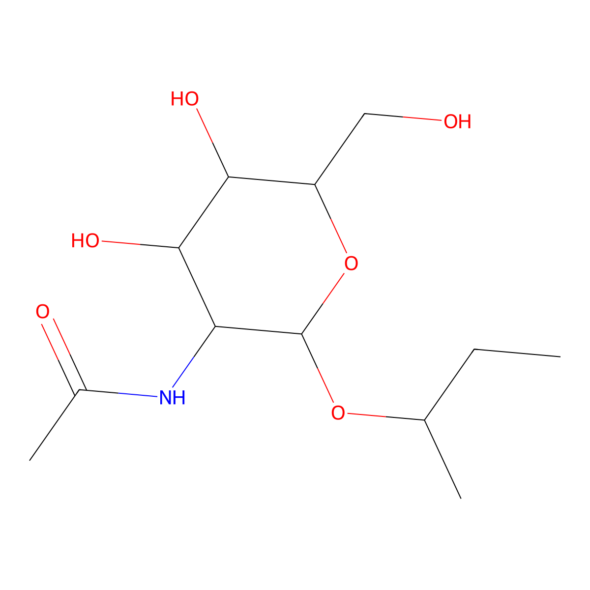 N-[2-(butan-2-yloxy)-4,5-dihydroxy-6-(hydroxymethyl)oxan-3-yl]acetamide molecular structure, CAS 1093406-52-0