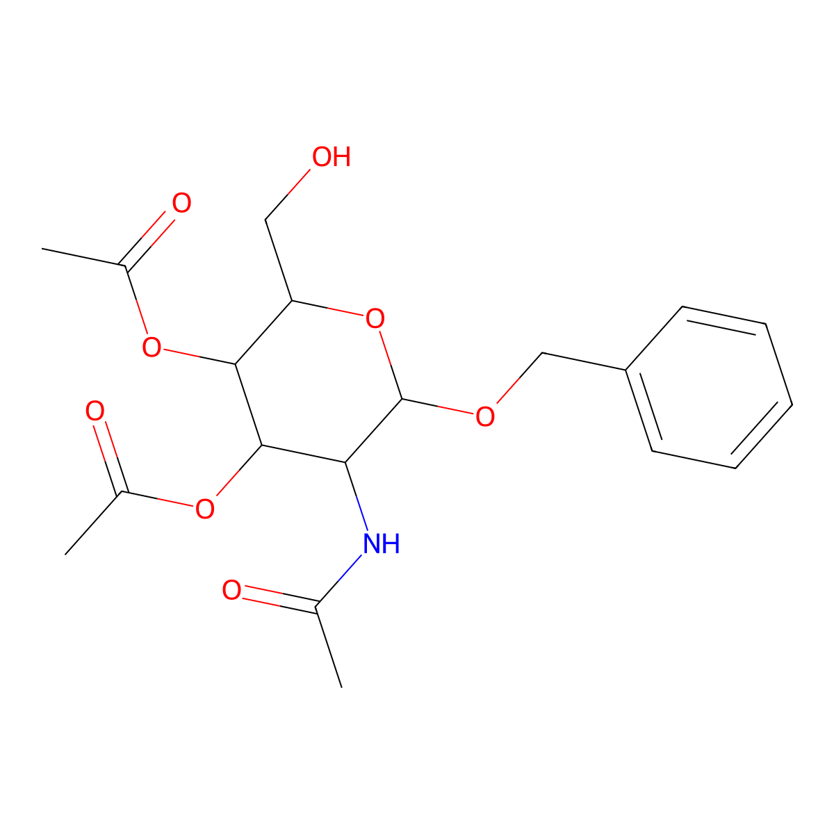 [5-Acetamido-4-acetyloxy-2-(hydroxymethyl)-6-phenylmethoxyoxan-3-yl] acetate molecular structure, CAS 1093406-59-7