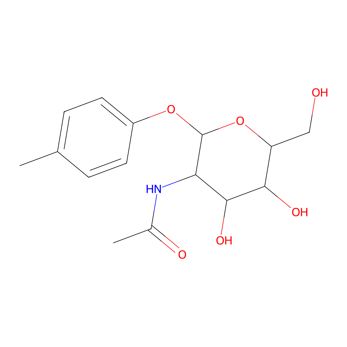 N-[4,5-dihydroxy-6-(hydroxymethyl)-2-(4-methylphenoxy)oxan-3-yl]acetamide molecular structure, CAS 1093406-63-3