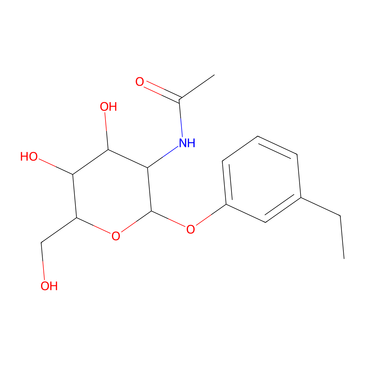 N-[2-(3-ethylphenoxy)-4,5-dihydroxy-6-(hydroxymethyl)oxan-3-yl]acetamide molecular structure, CAS 1093406-64-4