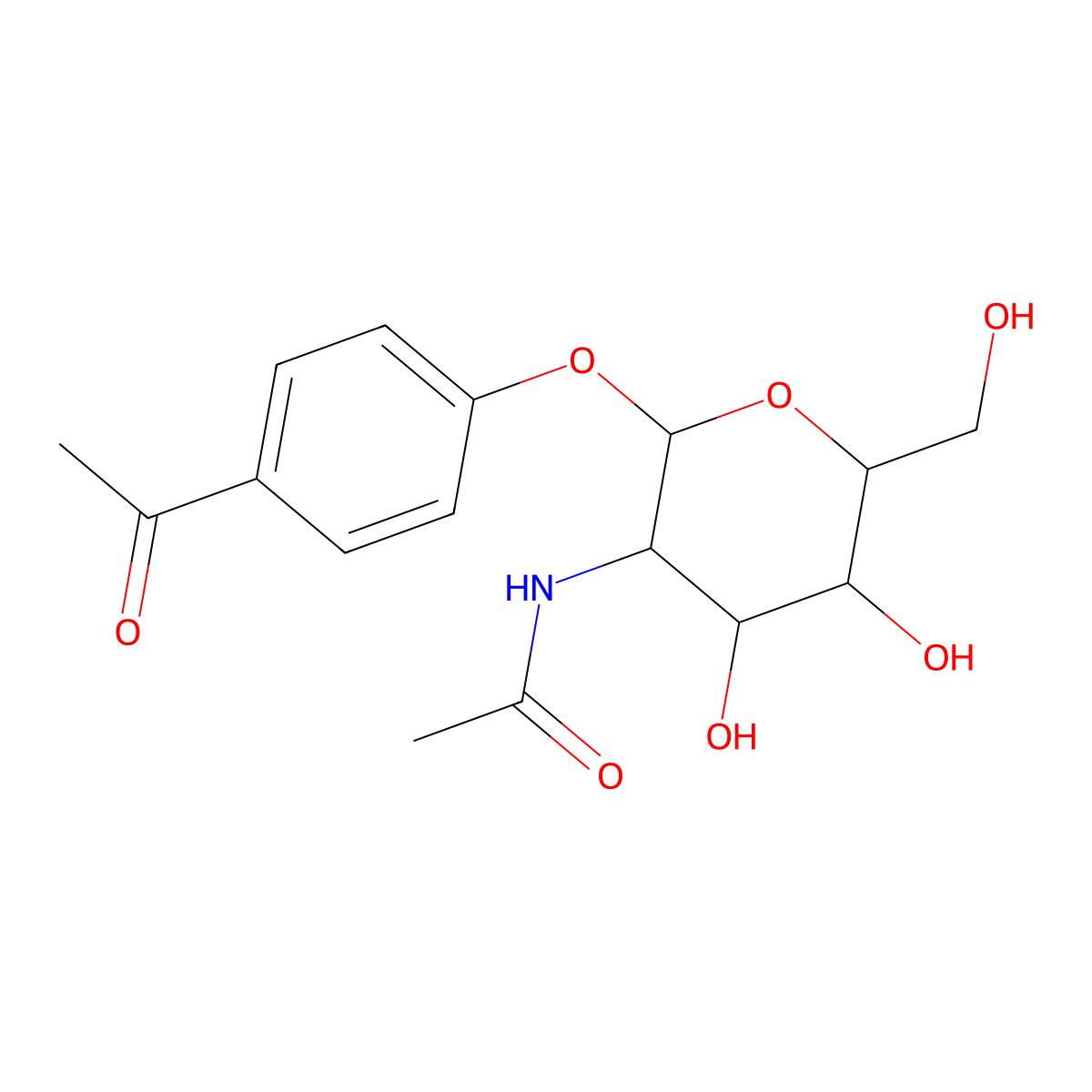 N-[2-(4-acetylphenoxy)-4,5-dihydroxy-6-(hydroxymethyl)oxan-3-yl]acetamide molecular structure, CAS 1093406-67-7
