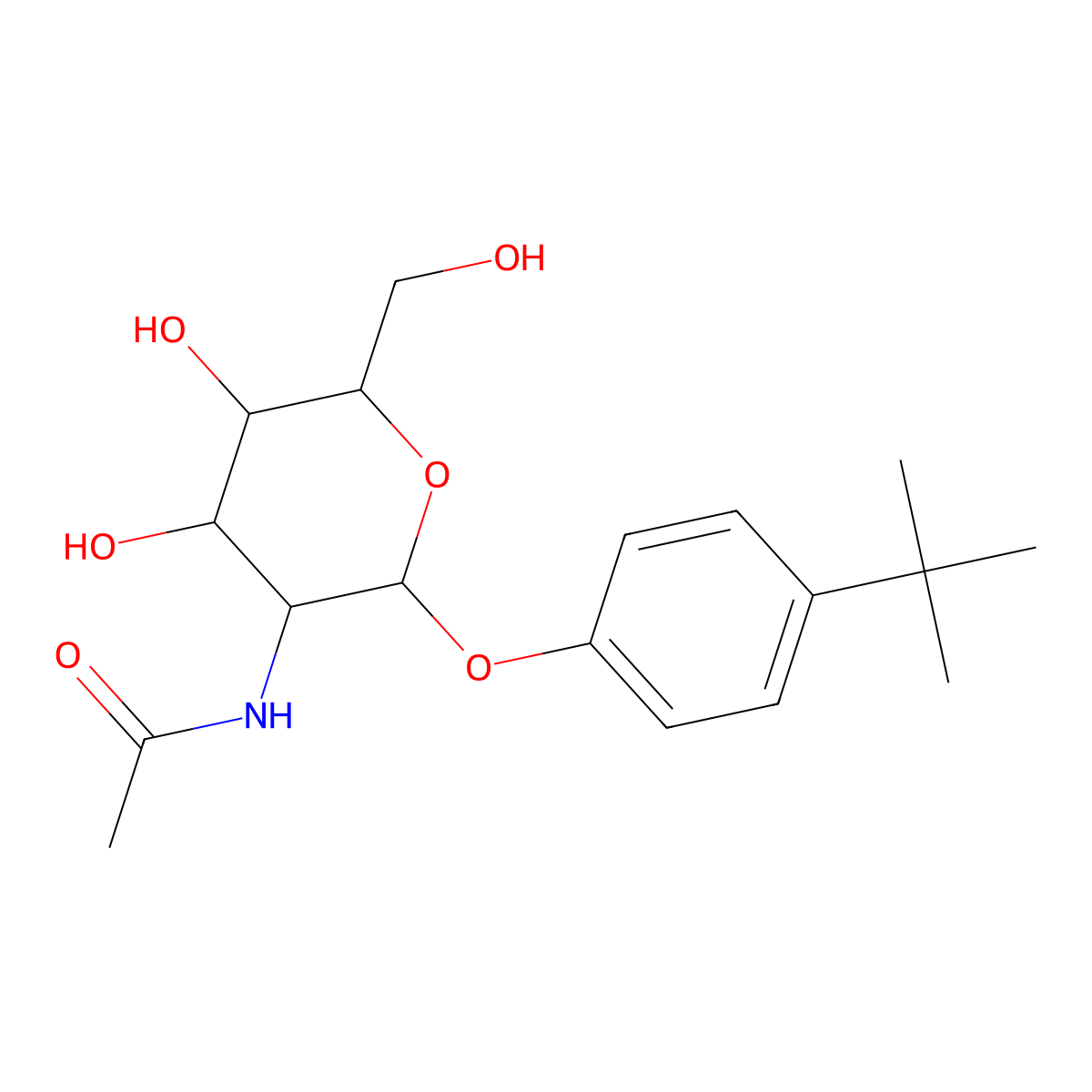N-[2-(4-tert-butylphenoxy)-4,5-dihydroxy-6-(hydroxymethyl)oxan-3-yl]acetamide molecular structure, CAS 1093406-68-8