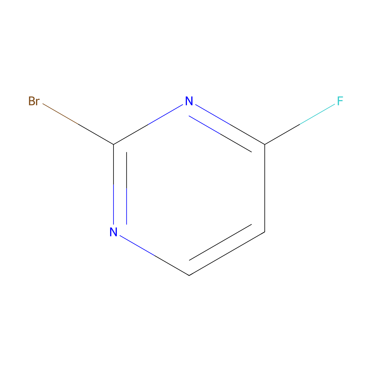 2-Bromo-4-fluoropyrimidine molecular structure, CAS 1093407-50-1