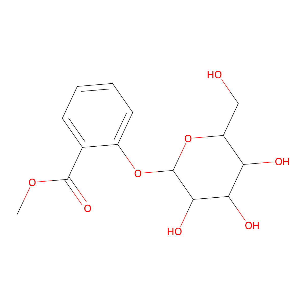 Methyl 2-{[3,4,5-trihydroxy-6-(hydroxymethyl)oxan-2-yl]oxy}benzoate molecular structure, CAS 1093407-63-6