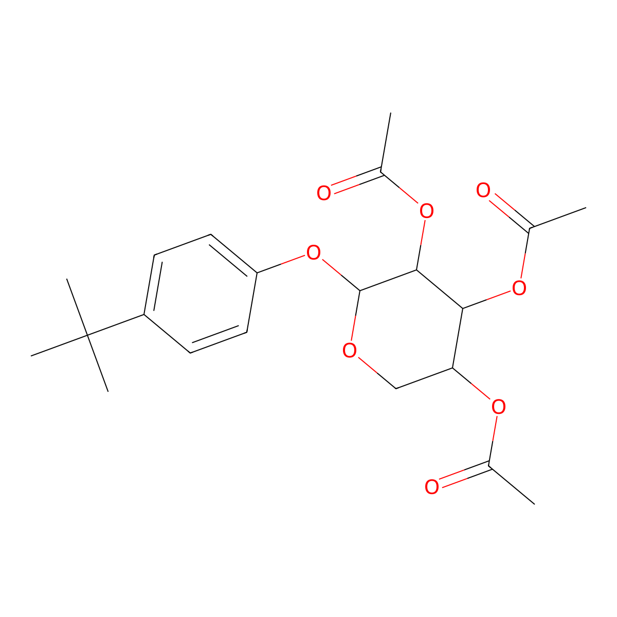 [4,5-Diacetyloxy-6-(4-tert-butylphenoxy)oxan-3-yl] acetate molecular structure, CAS 1093407-65-8