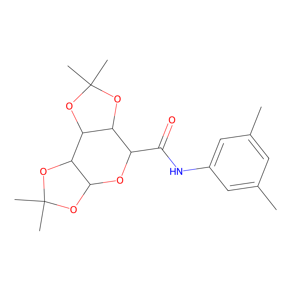 N-(3,5-dimethylphenyl)-4,4,11,11-tetramethyl-3,5,7,10,12-pentaoxatricyclo[7.3.0.0^{2,6}]dodecane-8-carboxamide molecular structure, CAS 1093408-00-4