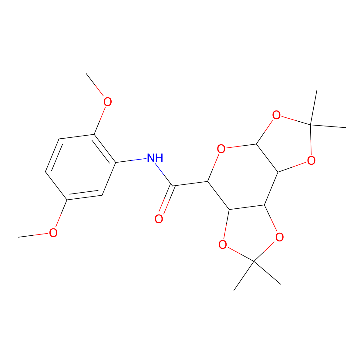N-(2,5-dimethoxyphenyl)-4,4,11,11-tetramethyl-3,5,7,10,12-pentaoxatricyclo[7.3.0.0^{2,6}]dodecane-8-carboxamide molecular structure, CAS 1093408-13-9