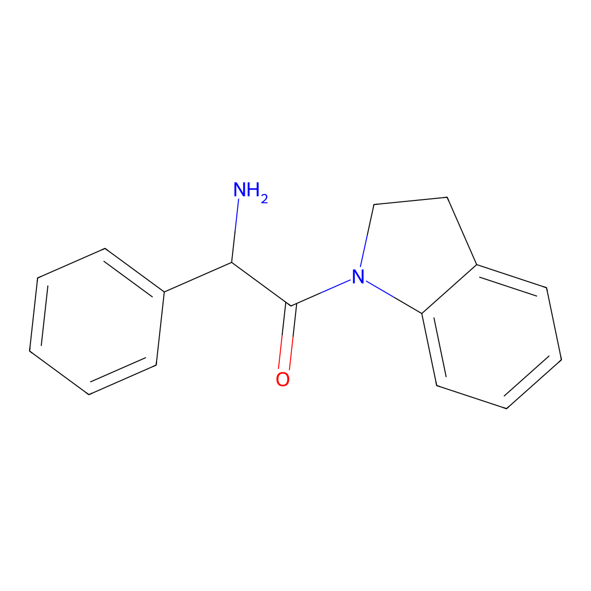 [2-(2,3-Dihydro-1H-indol-1-yl)-2-oxo-1-phenylethyl]amine molecular structure, CAS 1093414-20-0