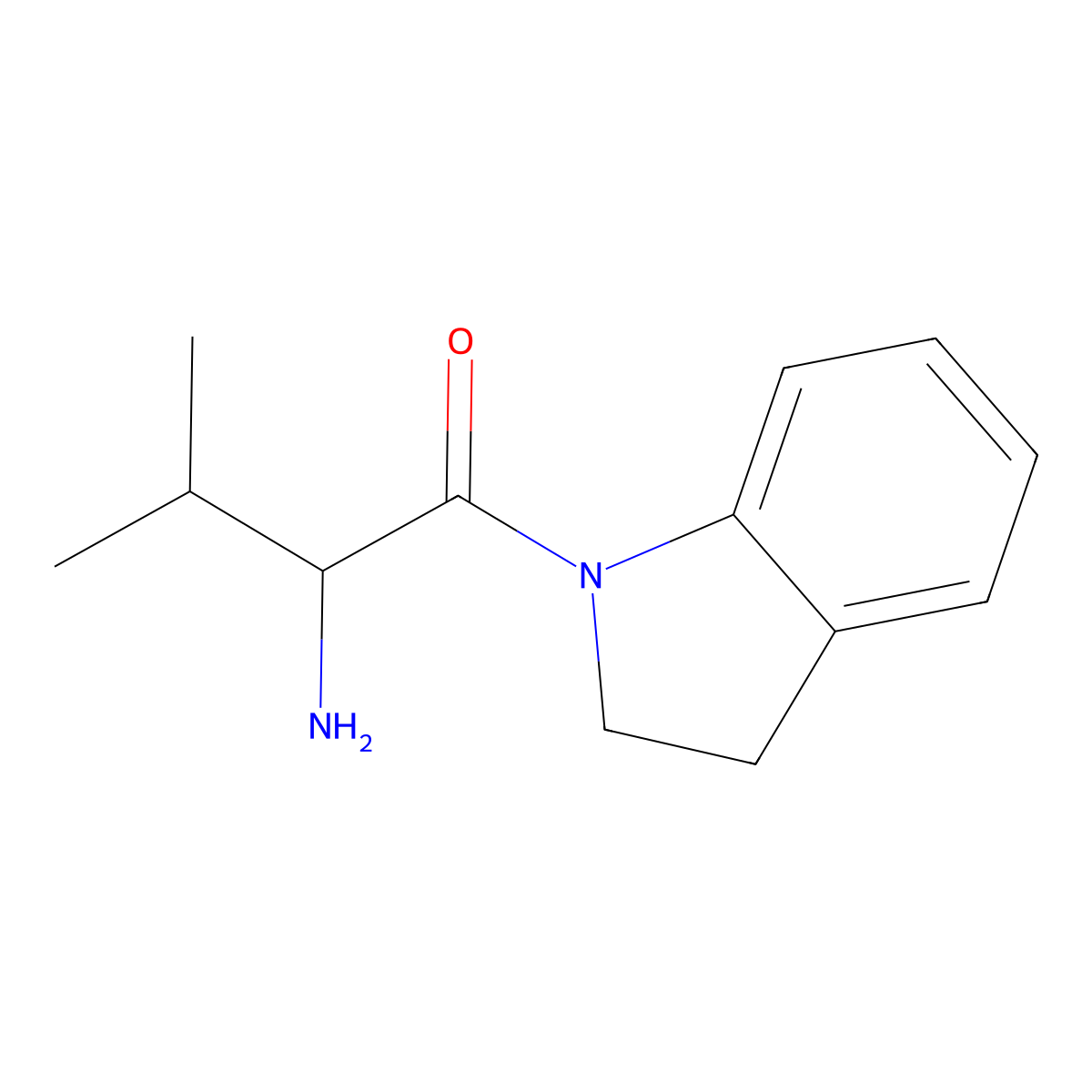 2-Amino-1-(2,3-dihydro-1H-indol-1-yl)-3-methyl-1-butanone molecular structure, CAS 1093414-22-2