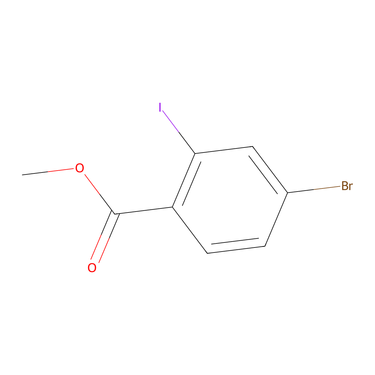 Methyl 4-bromo-2-iodobenzoate molecular structure, CAS 1093418-75-7