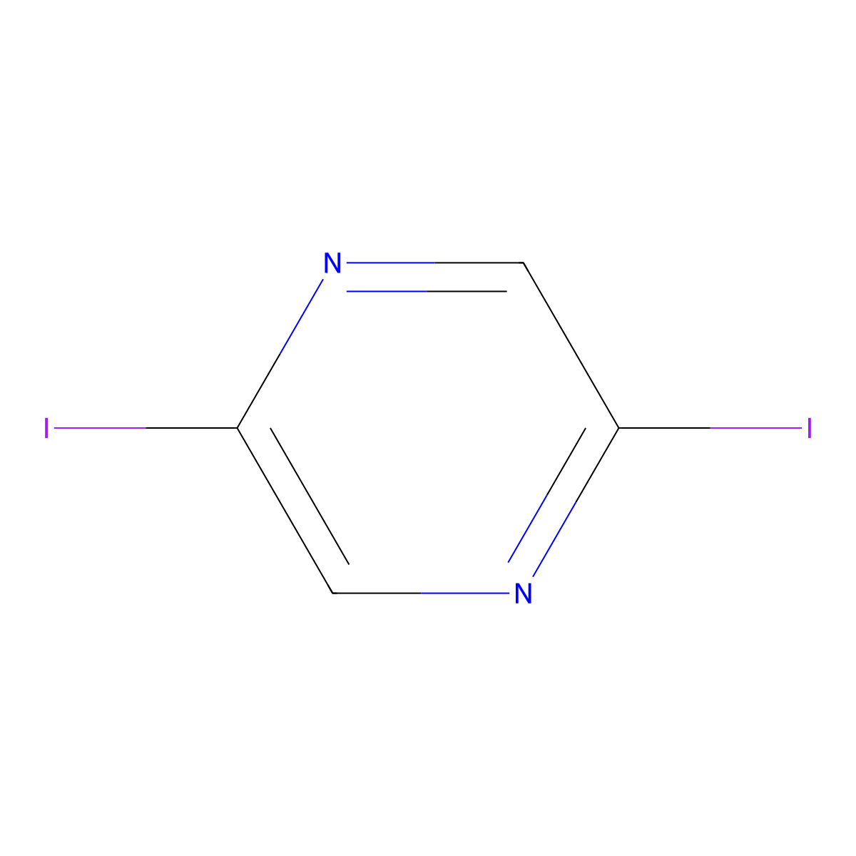 2,5-Diiodopyrazine molecular structure, CAS 1093418-77-9